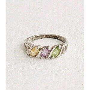 Sterling Silver 925 Avon Birthstone Ring Size 7